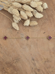 Collier fleur trèfle bordeaux 