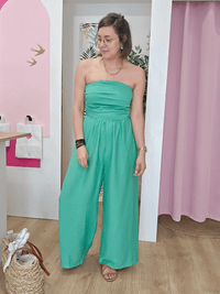 Combinaison bustier verte