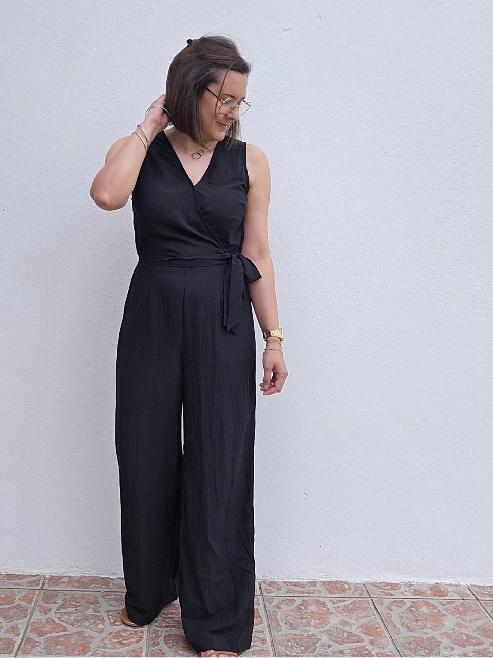 Combinaison noire femme été 