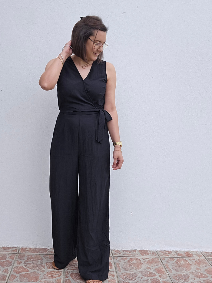 Combinaison noire femme été 