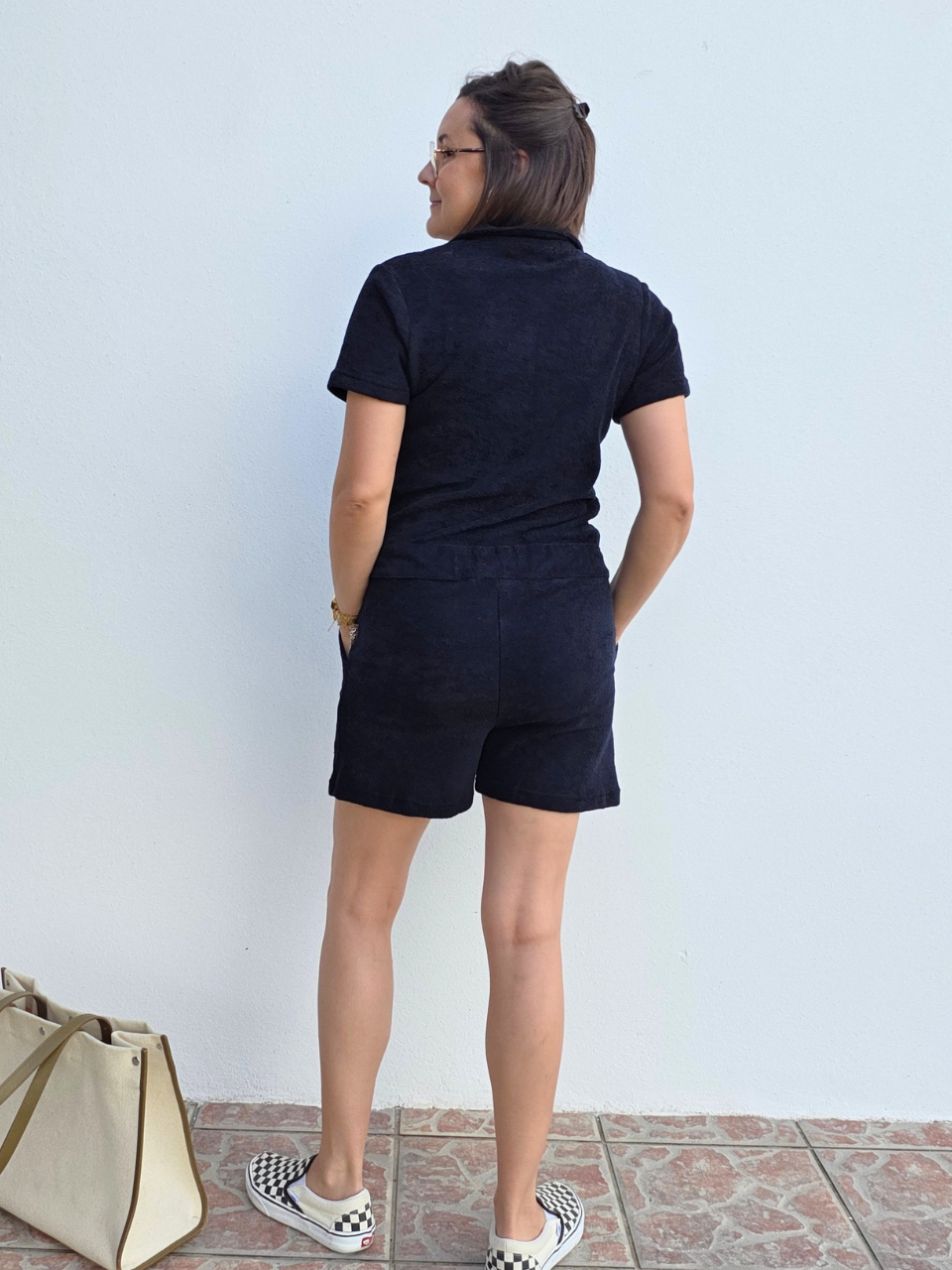 Combinaison short éponge noire Love By MD
