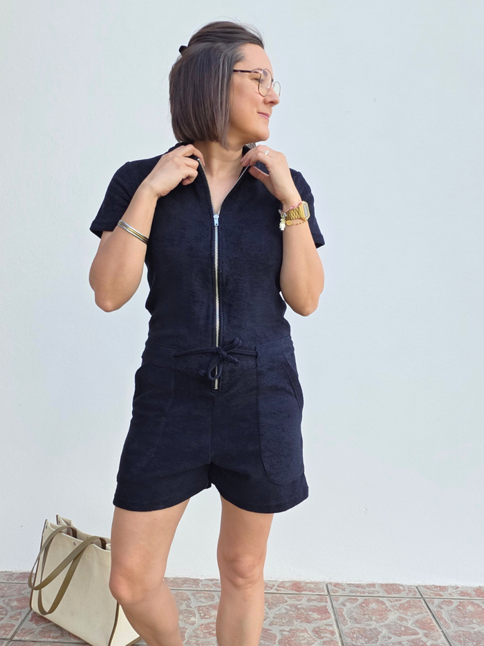 Combinaison short éponge noire Love By MD