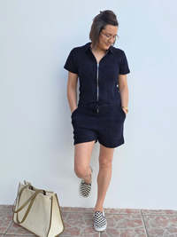 Combinaison short éponge noire Love By MD