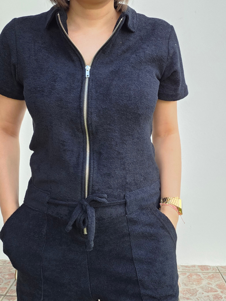 Combinaison short éponge noire Love By MD