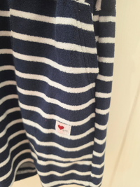 Combinaison short éponge rayée marine & blanche Love By MD