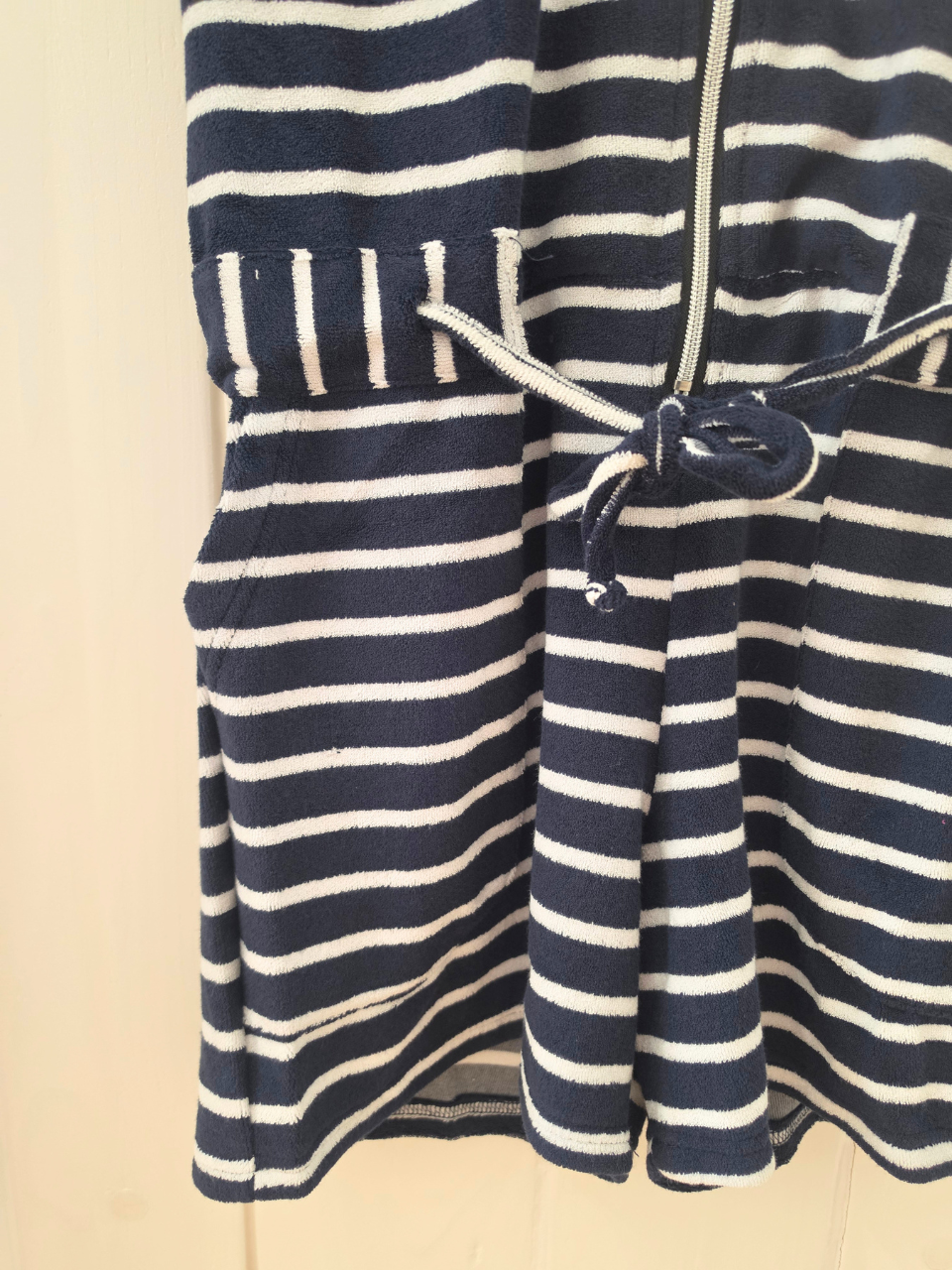 Combinaison short éponge rayée marine & blanche Love By MD
