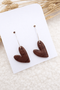 Boucles d’oreilles créoles cœur – Petit Trésor
