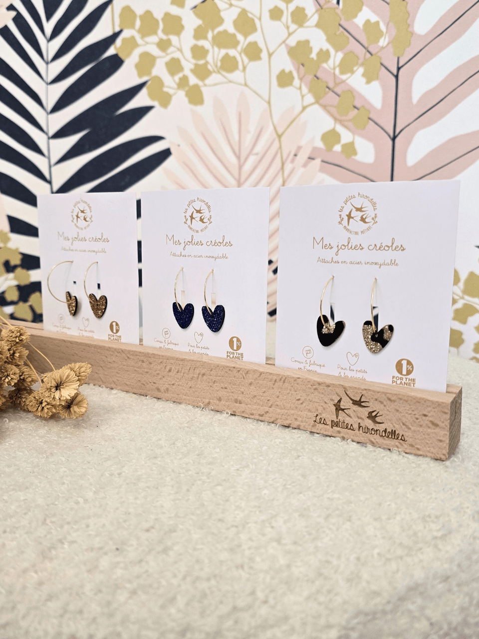 Boucles d’oreilles créoles - Les Petites Hirondelles