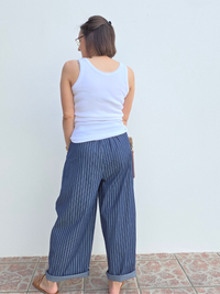 Débardeur côtelé ajusté bord franc – blanc ou vert – taille unique