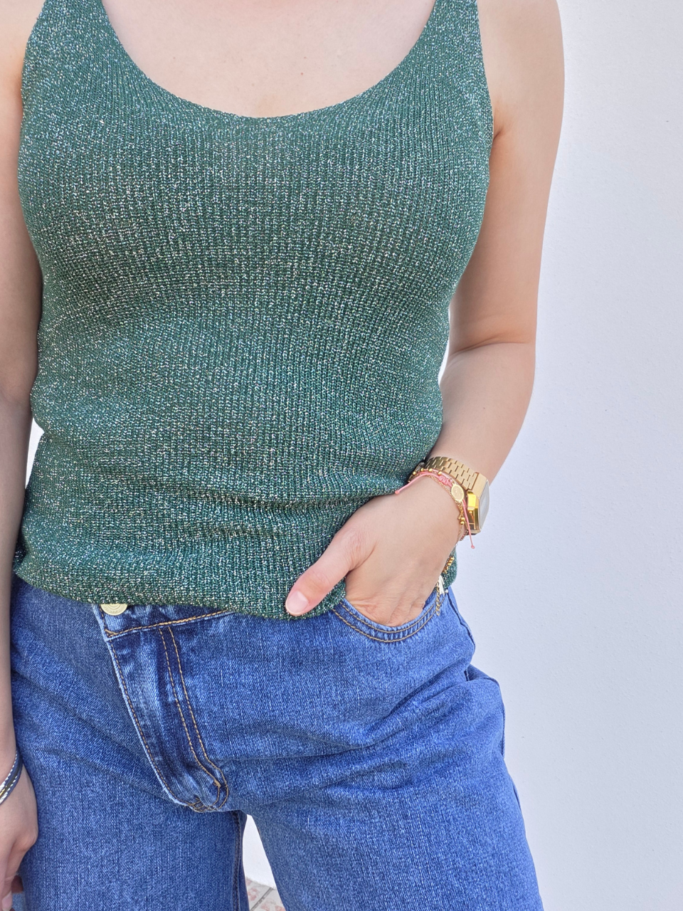 Débardeur lurex femme
