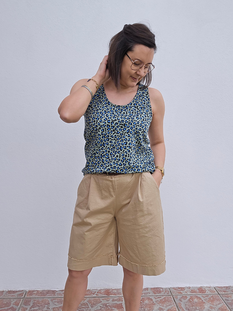 Débardeur léopard Love By MD – Kaki & Marine