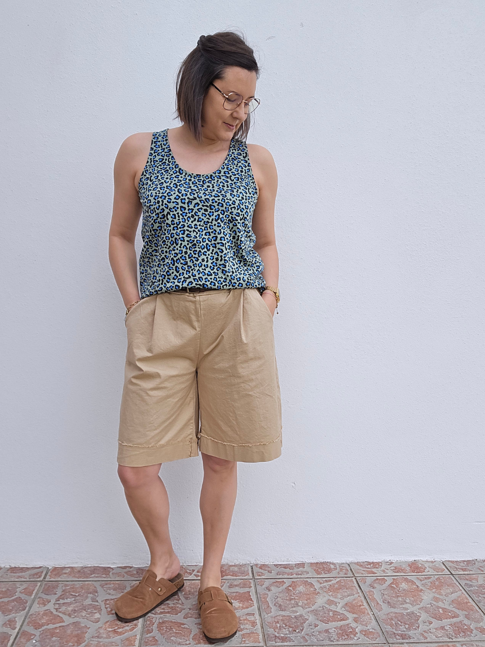Débardeur léopard Love By MD – Kaki & Marine