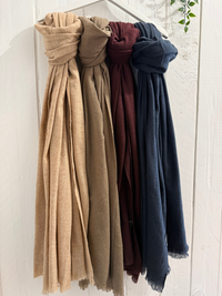 Écharpe douce en cachemire et viscose – 4 coloris
