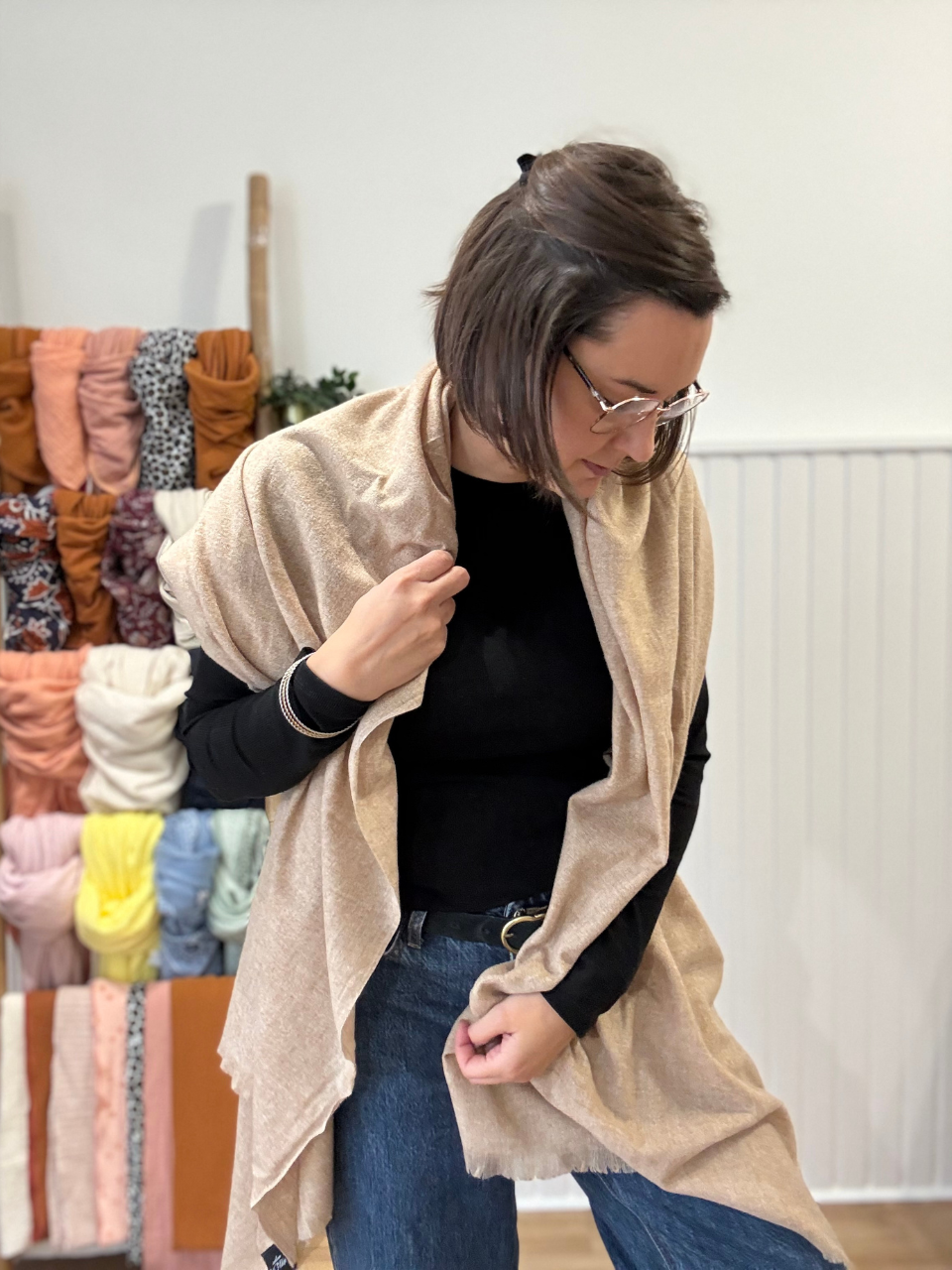 Écharpe douce en cachemire et viscose – 4 coloris