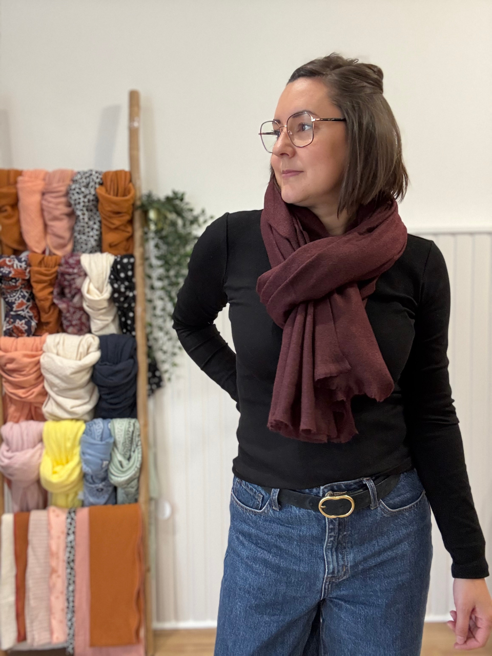 Écharpe douce en cachemire et viscose – 4 coloris