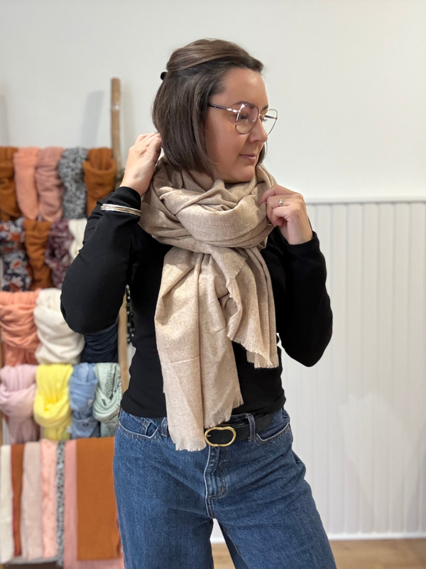 Écharpe douce en cachemire et viscose – 4 coloris