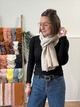 Écharpe femme douce en viscose et laine – Maille unie