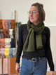Écharpe femme douce en viscose et laine – Maille unie