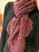 Écharpe légère à pois dorés et blancs – Marron, bordeaux ou marine
