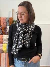 Echarpe léopard femme en viscose et laine – 3 coloris