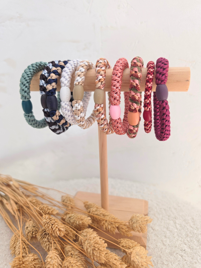 Élastique à cheveux KKNEKKI – Bracelet tressé - Différents modèles