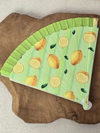 Éventail imprimé fruit et léopard – 10 modèles colorés