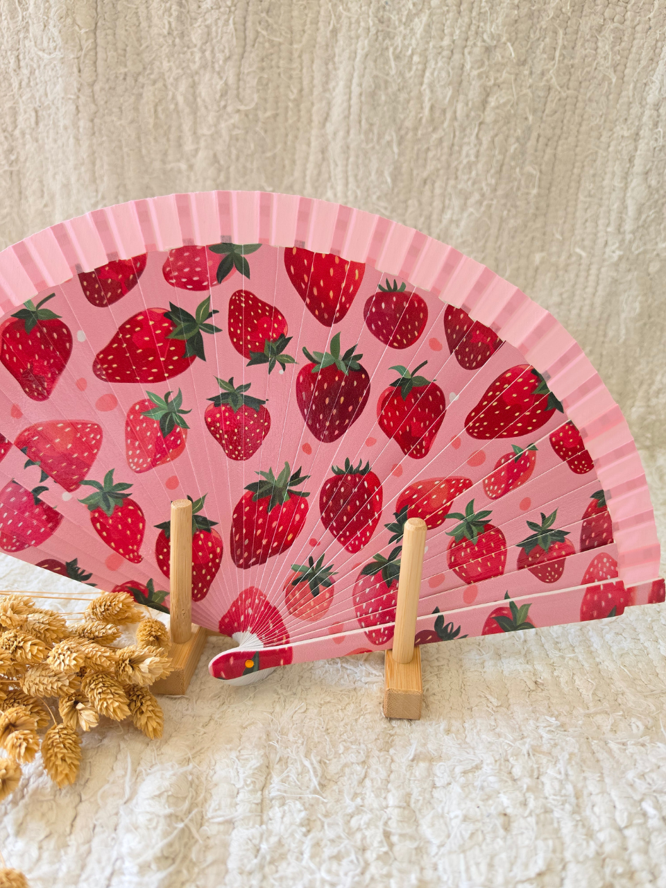 Éventail imprimé fruit et léopard – 10 modèles colorés