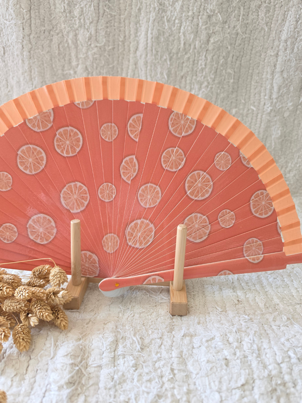 Éventail imprimé fruit et léopard – 10 modèles colorés