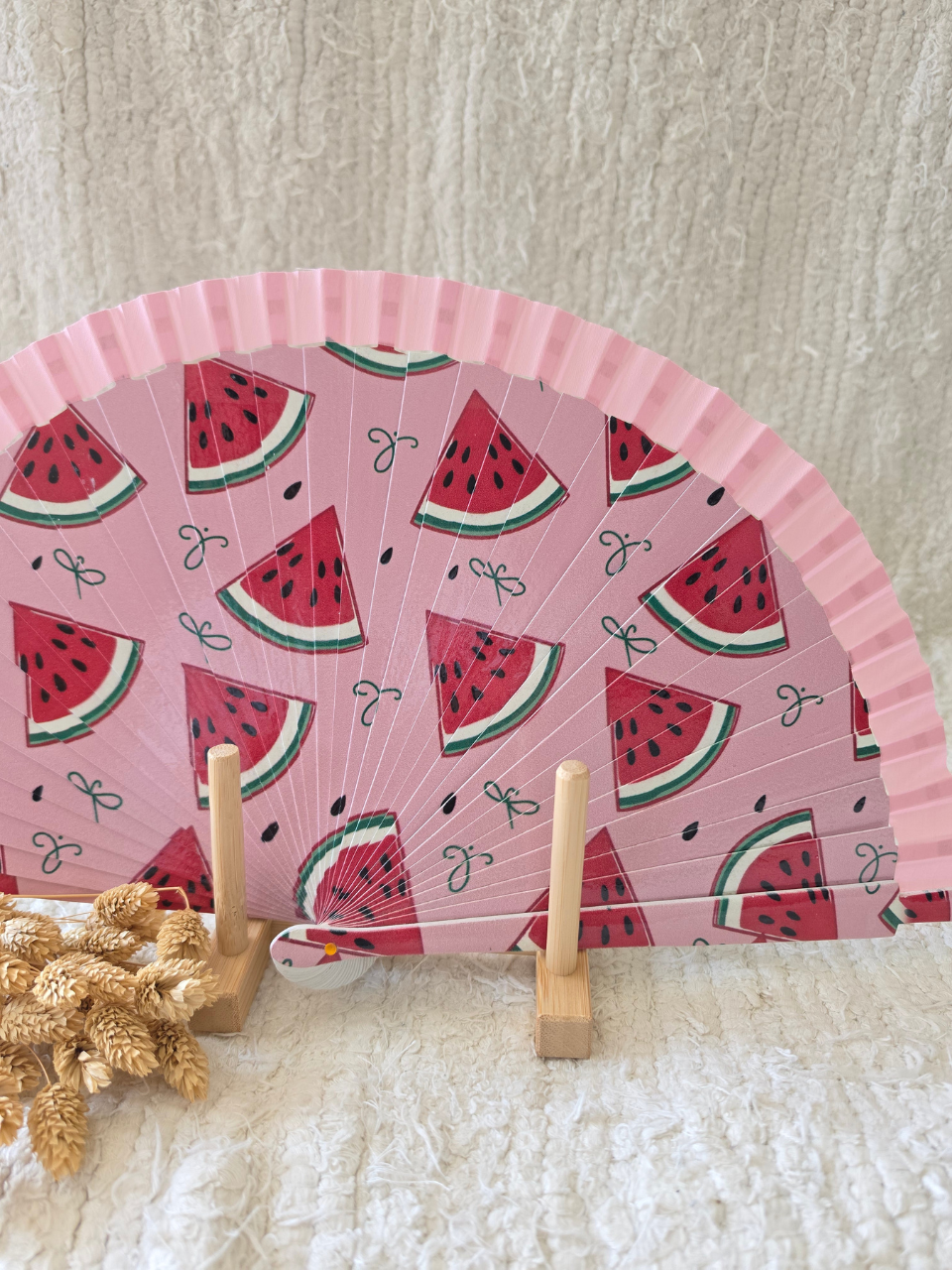 Éventail imprimé fruit et léopard – 10 modèles colorés