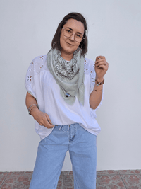 Foulard bandana femme – carré 115×115 cm