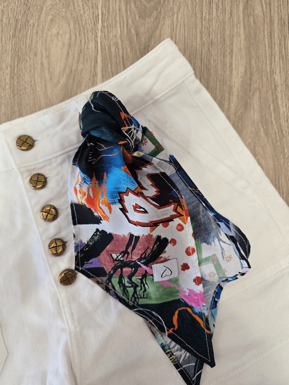 Foulard cravate imprimé – Accessoire multifonction Love By MD