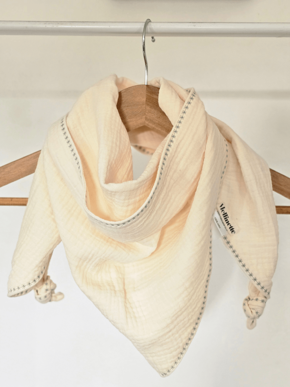 Foulard triangle doublé gaze de coton – Mellinette