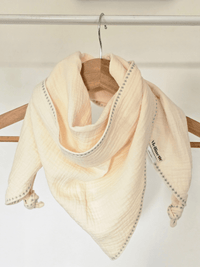 Foulard triangle doublé gaze de coton – Mellinette