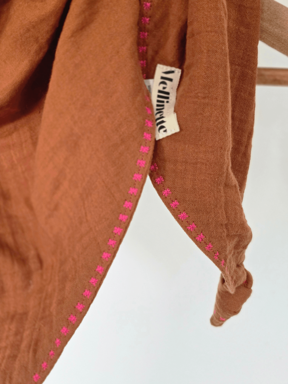 Foulard triangle doublé gaze de coton – Mellinette