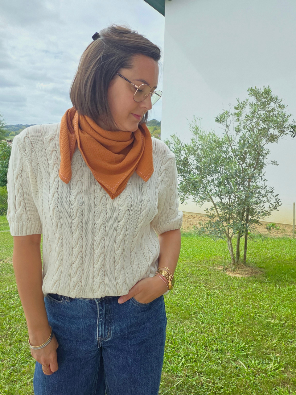 Foulard femme artisanal Mellinette