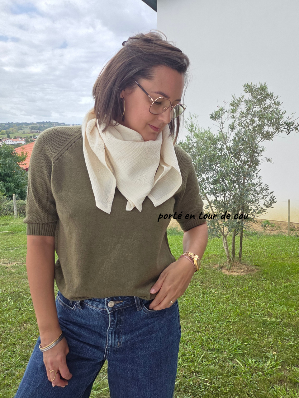 Foulard femme artisanal Mellinette