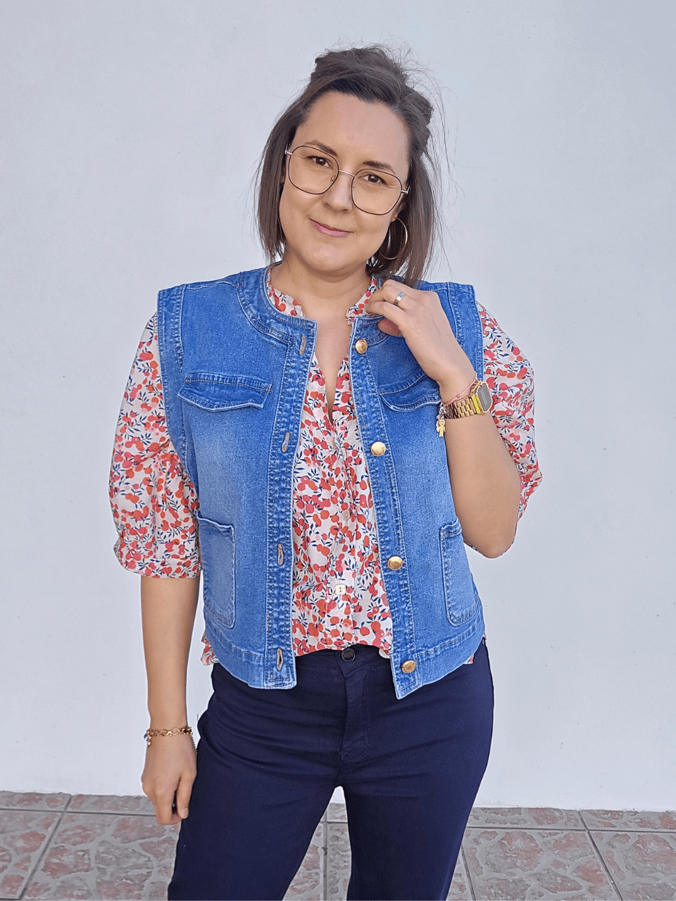 Gilet en jean sans manches