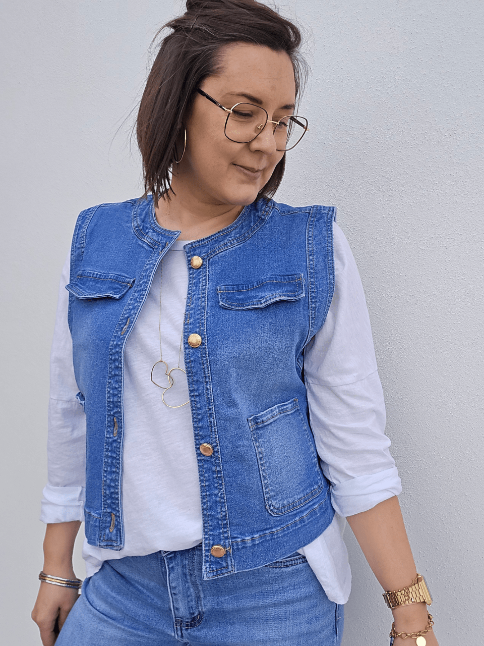 Gilet en jean sans manches
