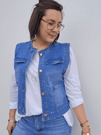 Gilet en jean sans manches