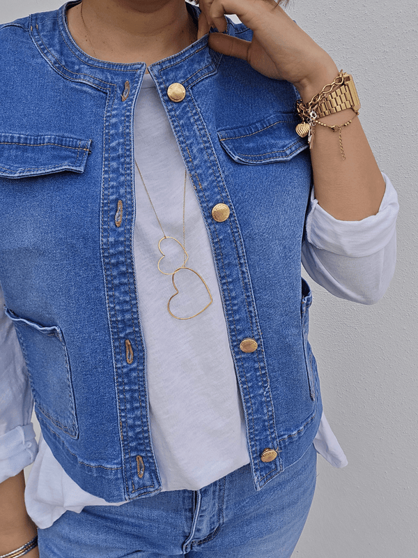 Gilet en jean sans manches