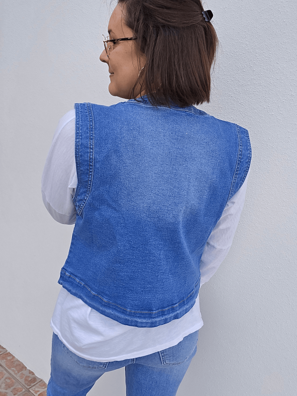 Gilet en jean sans manches