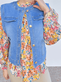Gilet en jean sans manches