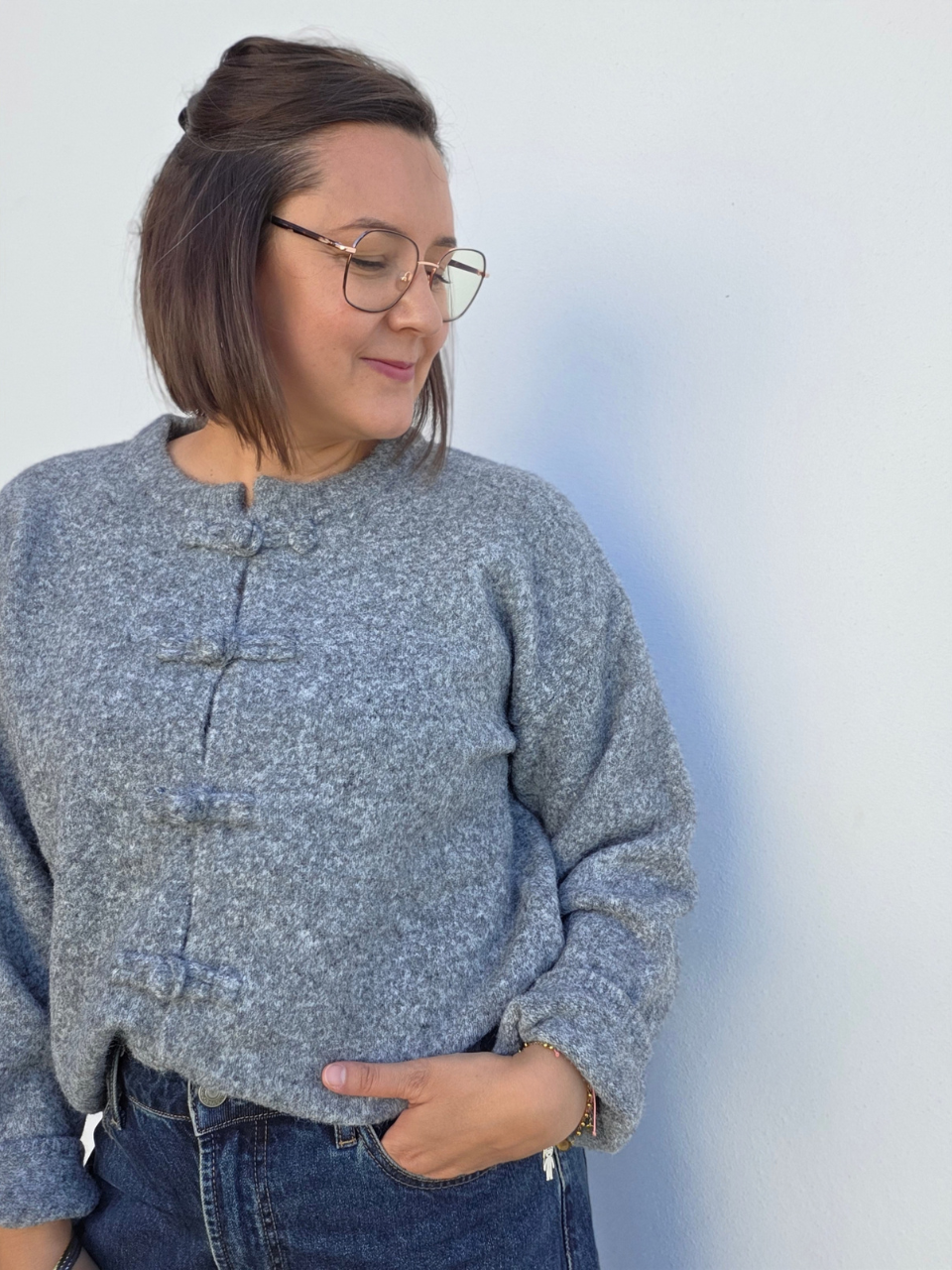 Gilet gris femme pankou