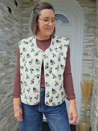 veste sans manches moumoute femme