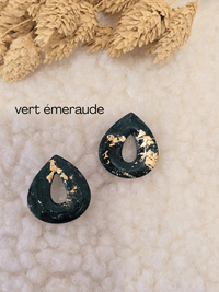 Pampilles goutte en Argile Polymère – Petit Trésor