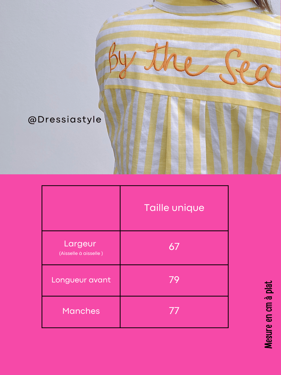 Chemise rayée “By The Sea”