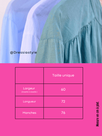 Chemise femme volantée en coton léger