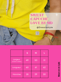 Sweat jaune fluo à capuche – Love By MD