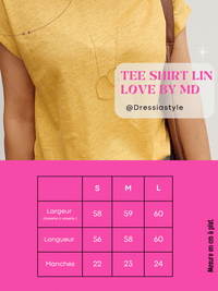 Tee-shirt femme en lin manches courtes – Love by MD