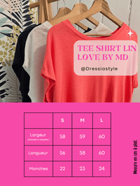 Tee-shirt femme 100% lin corail – Love by MD